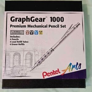 GraphGear 1000 Premium Mechanical Pencil Set - Silver